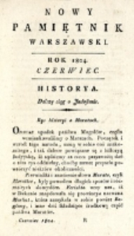 Nowy Pamiętnik Warszawski : [dziennik historyczny, polityczny, tudzież nauk i umiejętności]. T. 14 (czerwiec 1804)