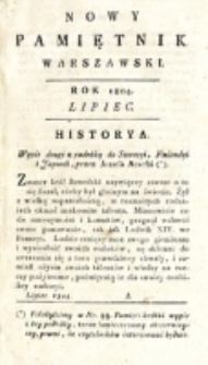 Nowy Pamiętnik Warszawski : [dziennik historyczny, polityczny, tudzież nauk i umiejętności]. T. 15 (lipiec 1804)