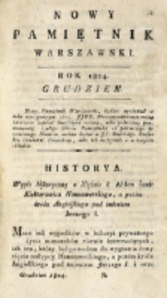 Nowy Pamiętnik Warszawski : [dziennik historyczny, polityczny, tudzież nauk i umiejętności]. T. 16 (grudzień 1804)