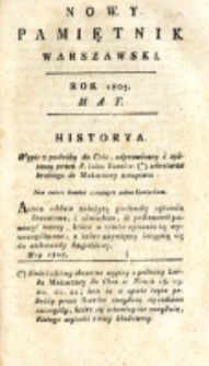 Nowy Pamiętnik Warszawski : [dziennik historyczny, polityczny, tudzież nauk i umiejętności]. T. 18 (maj 1805)