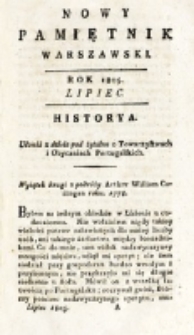 Nowy Pamiętnik Warszawski : [dziennik historyczny, polityczny, tudzież nauk i umiejętności]. T. 19 (lipiec 1805)
