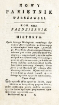 Nowy Pamiętnik Warszawski : [dziennik historyczny, polityczny, tudzież nauk i umiejętności]. T. 20 (październik 1805)