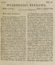 Wiadomości Brukowe. Nr 47 (1817)