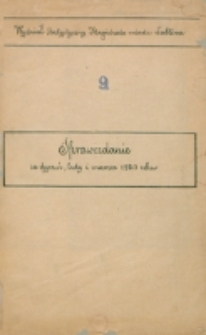 Sprawozdanie za styczeń, luty, marzec 1920 roku