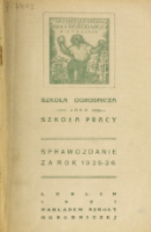 Sprawozdanie za Rok 1925/1926