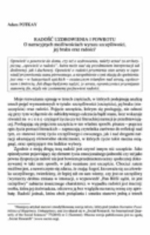 Radość uzdrowienia i powrotu. O narracyjnych możliwościach wyrazu szczęśliwości, jej braku oraz radości.