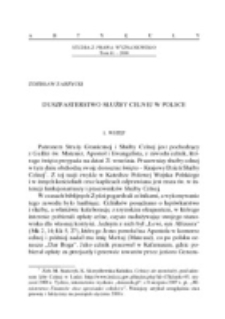 Duszpasterstwo służby celnej w Polsce.