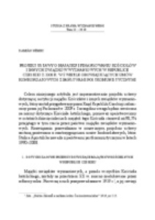 Projekt ustawy o majątku i finansowaniu kościoł&oacute;w i innych związk&oacute;w wyznaniowych w Republice Czeskiej z 2008 r. w świetle obowiązujących um&oacute;w konkordatowych z państwami postkomunistycznymi.
