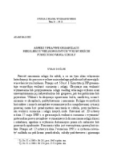 Aspekty prawne organizacji rekolekcji wielkopostnych w kontekście funkcjonowania szkoły.