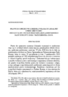 Prawo do sprzeciwu sumienia w ramach legalnej opieki medycznej. Rezolucja nr 1763 Zgromadzenia Parlamentarnego Rady Europy z dnia 7 października 2010 r.