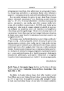 Recenzja : Joel S. Fetzer, J. Christopher Soper, Muslims and the State in Britain, France, and Germany, Cambridge University Press, Cambridge &ndash; NewYork 2006, ss. 208.