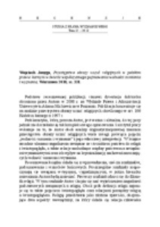 Recenzja : Wojciech Janyga, Przestępstwo obrazy uczuć religijnych w polskim prawie karnym w świetle wsp&oacute;łczesnego pojmowania wolności sumienia i wyznania, Warszawa 2010, ss. 331.