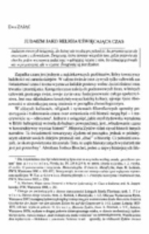 Judaizm jako religia uświęcająca czas.