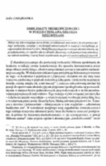 Emblematy nieskończoności w poezji Czesława Miłosza. Rekonesans.