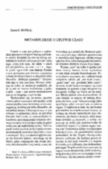 Metarefleksje o upływie czasu.