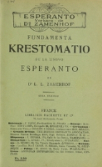 Fundamenta krestomatio de la lingvo Esperanto / de L. L. Zamenhof.