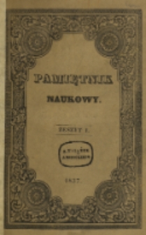Pamiętnik Naukowy. T. 1, z. 1 (1837)