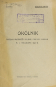 Okólnik Związku Młodzieży Polskiej Diecezji Łuckiej. Nr 5 (1931)