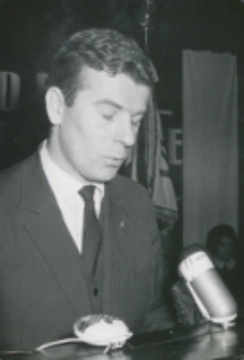 Inauguracja roku akademickiego 1965/1966 : w imieniu młodzieży przemawia prezes ZSP A. Wierzbicki