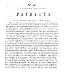 Patryota. 1831, nr 40 (13 Stycznia)
