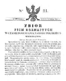 Zbiór Pism Rozmaitych Wychodzących w Czasie Powstania Narodu Polskiego.1830, nr 21 (29 Grudnia)