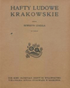 Materyały : wydawnictwo Towarzystwa "Polska Sztuka Stosowana" w Krakowie. Z. 7 (1905)