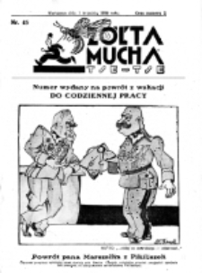 Żółta Mucha Tse-Tse. R. 2, nr 45 (1 września 1930)