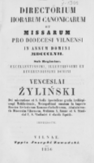 Directorium Horarum Canonicarum et Missarum pro Dioecesi Vilnensi 1856