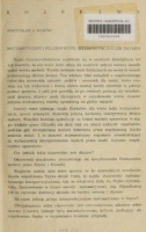 Matematyczny i filozoficzny interpretacjonizm materii / Mieczysław A. Krąpiec.