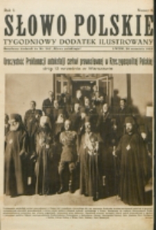 Słowo Polskie : tygodniowy dodatek ilustrowany. R. 1, nr 6 (1925). : bezpłatny dodatek do Nr 265 "Słowa Polskiego"