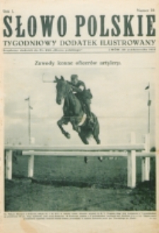 Słowo Polskie : tygodniowy dodatek ilustrowany. R. 1, nr 10 (1925). : bezpłatny dodatek do Nr 293 "Słowa Polskiego"