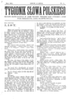 Tygodnik Słowa Polskiego. Nr 1 (1902)