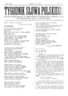 Tygodnik Słowa Polskiego. Nr 4 (1902)