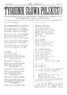 Tygodnik Słowa Polskiego. Nr 5 (1902)