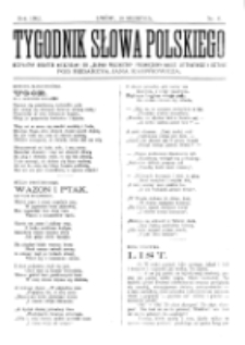 Tygodnik Słowa Polskiego. Nr 6 (1902)