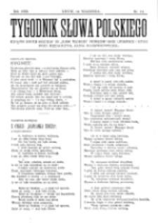 Tygodnik Słowa Polskiego. Nr 11 (1902)