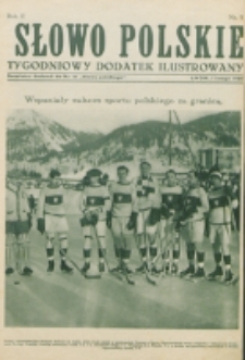 Słowo Polskie : tygodniowy dodatek ilustrowany. R. 2, nr 5 (1926). : bezpłatny dodatek do Nr 31 "Słowa Polskiego"