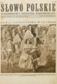 Słowo Polskie : tygodniowy dodatek ilustrowany. R. 2, nr 38 (1926). : bezpłatny dodatek do Nr 252 "Słowa Polskiego"