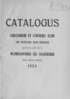 Catalogus Ecclesiarum et Cleri Dioecesis Vilnensis pro Anno Domini 1924