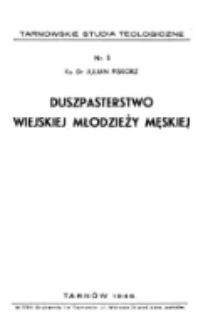 Duszpasterstwo wiejskiej młodzieży męskiej.