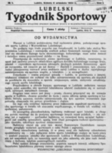 Lubelski Tygodnik Sportowy. R. 1, nr 1 (1924)