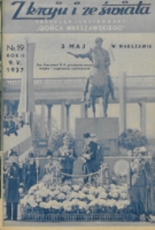 Z Kraju i ze Świata : przegląd ilustrowany "Gońca Warszawskiego". R. 2, nr 19 (1937)