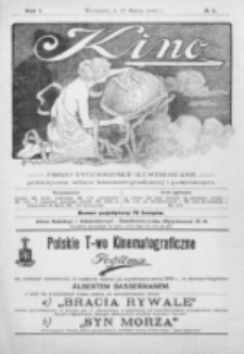 Kino : pismo ilustrowane poświęcone sztuce kinematograficznej i pokrewnym. R. 1, nr 3 (27 marca 1919)