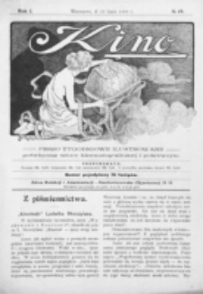 Kino : pismo ilustrowane poświęcone sztuce kinematograficznej i pokrewnym. R. 1, nr 19 (17 lipca 1919)