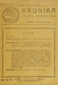 Kronika Powiatu Zamojskiego. R. 1, nr 10 (1918)
