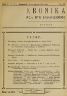 Kronika Powiatu Zamojskiego. R. 1, nr 14 (1918)