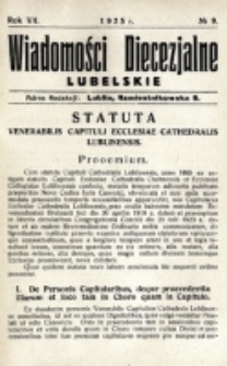 Wiadomości Diecezjalne Lubelskie. R. 7, nr 9 (1925)