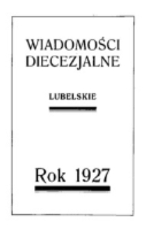 Wiadomości Diecezjalne Lubelskie. R. 9, nr 5 (1927)