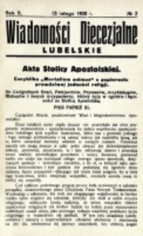 Wiadomości Diecezjalne Lubelskie. R. 10, nr 2 (1928)