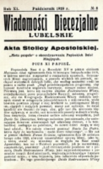 Wiadomości Diecezjalne Lubelskie. R. 11, nr 8 (1929)